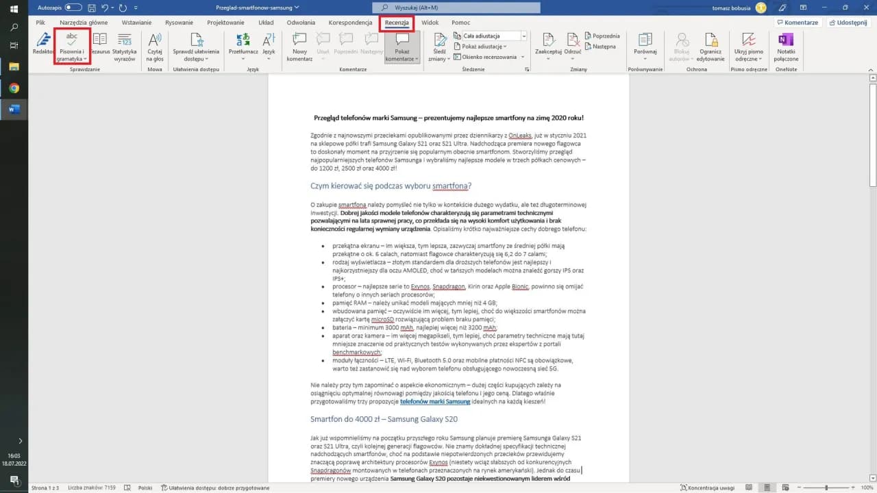 Jak włączyć sprawdzanie pisowni w Wordzie i uniknąć błędów ortograficznych